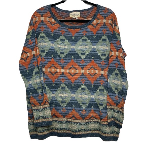 Ralph Lauren Denim & Supply Southwest Aztec Knit Sweater Boho Western Cabincore - Picture 11 of 11